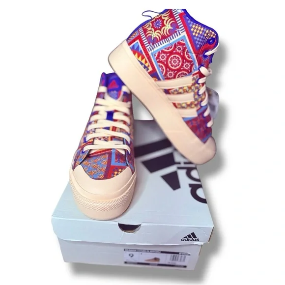 NWT Adidas Women's Bravada 2.0 Platform Shoes, Bliss Orange/Bold Blue Size 11 - Picture 4 of 8